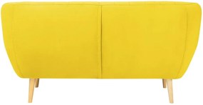 Canapea cu tapițerie din catifea Mazzini Sofas Sardaigne, 158 cm, galben
