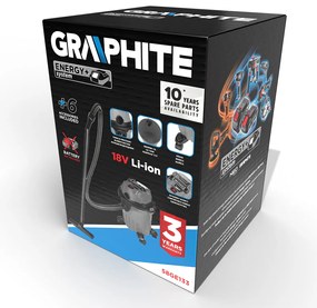 Aspirator Energy+ 18V Li-lon pentru aspirarea umedă și uscată în atelier, rezervor 12 l, fără baterie 58GE133