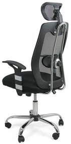 Scaun ergonomic cu tetiera si reglaj lombar pentru birou OFF 988 negru