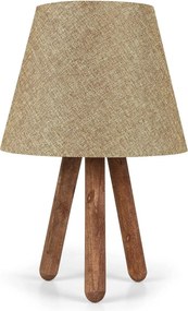 Veioza AYD-637, bej/nuc, PVC/lemn de fag, 22x33 cm