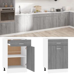 vidaXL Dulap inferior cu sertar “Lyon” gri sonoma 50x46x81,5cm