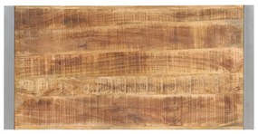 Masa de bucatarie, 120x60x75 cm, lemn masiv de mango nefinisat 1, Gri, 120 cm, Lemn masiv de mango nefinisat