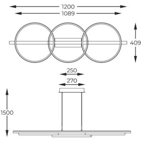 Lustra suspendata LED design modern Almeria