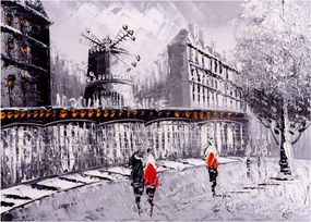 Tablou - Pictură în ulei a orașului II. (70x50 cm)