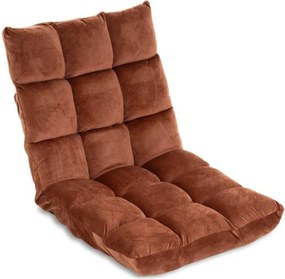 Fotoliu de podea extensibil, 60 x 52 x 53 cm, maro.