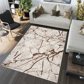 Covor interior elegant maro bej Lăţime: 120 cm | Lungime: 170 cm