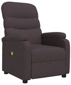 321231 vidaXL Fotoliu de masaj, maro închis, material textil