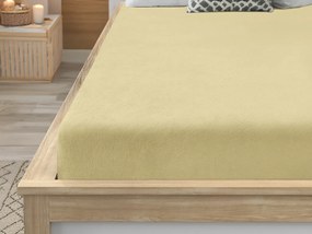 Cearsaf Cocolino microplus cu elastic SOFT 180x200 cm galben