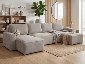 OFERTA Set de canapele in forma de U SMART COSARO bej 295x140 cm, calitatea II