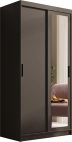 Dulap cu usi glisante si oglinda, 100x60x205 cm, Hailey 100, ADRK Furniture (Culoare: Artisan / Artisan)