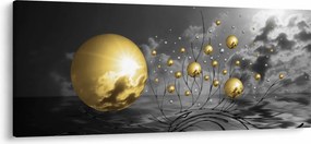 Tabloul bilelor în ocru (120x50 cm)