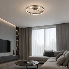 Rabalux 71277 - plafonieră LED dimabilă TRIXO 60W/230V 3000-6500K Ø 50 cm gri + telecomandă