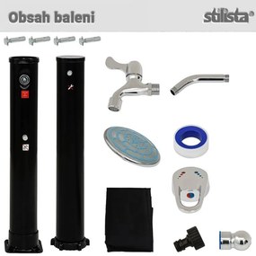 STILISTA Duș de grădină solar 35 l, negru