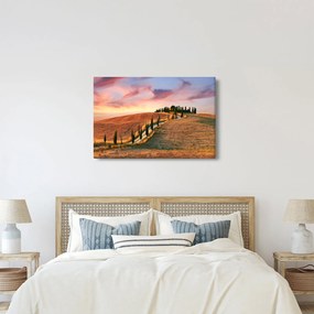 Tablou - Casa pe deal Toscana, Italia (90x60 cm)