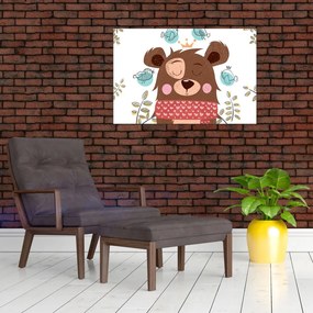 Tablou - Ursulețul cu păsărele (90x60 cm)