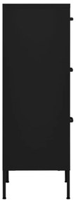 Dulap de depozitare, negru, 42,5x35x101,5 cm, otel Negru, 1