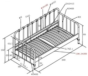 Pat copii tip cabină 90×200 cm – loc sigur de somn și joacă – gamă Bronxx – Vipack
