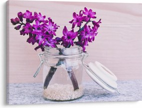Tablou cu flori violete (70x50 cm)