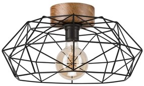 Brilagi - Plafonieră WOODY BASKET 1xE27/60W/230V stejar-nuc