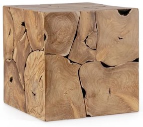 Masuta de cafea maro din lemn de Teak, 40x40x40 cm, Elwood Bizzotto