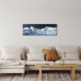 Tablou cu sat (cu ceas) (90x30 cm)