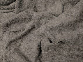 Cearsaf elastic fleece MOLTON gri inchis 180 x 200 cm