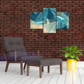 Tablou - Abstract turcoaz (90x60 cm)