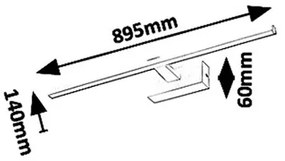 Rabalux 1464 - Iluminat oglindă baie LED ALBINA LED/18W/230V IP23