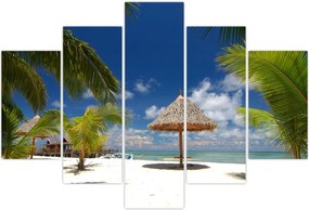 Tablou - Plajă cu nisip alb (150x105 cm)