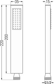Mexen Uno Set de duș încastrat DR02, negru - 71435DR02-70