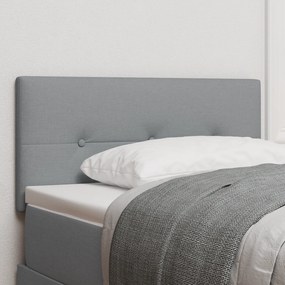vidaXL Tăblie cu LED cu lumini cu bandă LED Gri deschis 80 cm țesătură