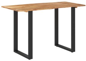 Masa de bucatarie, 118 x 58 x 76 cm, lemn masiv de acacia 1, Negru, 118 x 58 x 76 cm