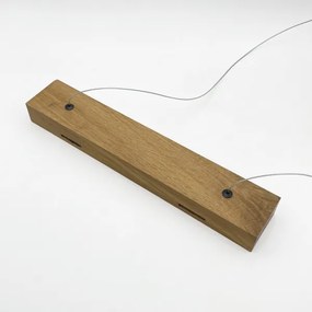 Pendul LED VERDE suspendat pe cablu, 18 W / 230 V, 3000 K, 76 cm, finisaj stejar