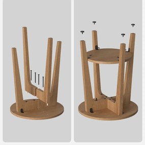 Măsuță de cafea NORDIC, 40×50cm, maro Vasagle