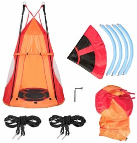 Leagan cuib-110 cm-rosu-cu cort