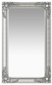 vidaXL Oglindă de perete in stil baroc, argintiu, 60 x 100 cm