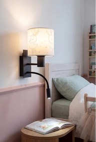 Brilagi - Lampă LED flexibilă BOBO 1xE27/25W/230V + LED/3W negru/alb/iepurași