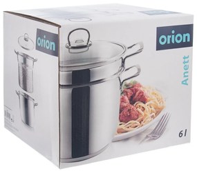 Oală de paste Orion Anett, 3 piese, din inox, 6 l