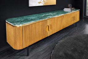 Comoda TV design retro cu blat din marmura Veneziano 160cm A-44534 VC