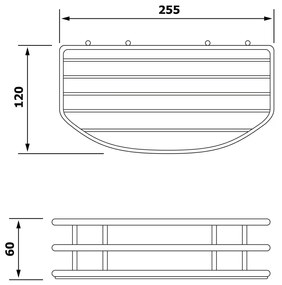 Raft de sârmă AQUALINE 37004 Chrom line,argintiu