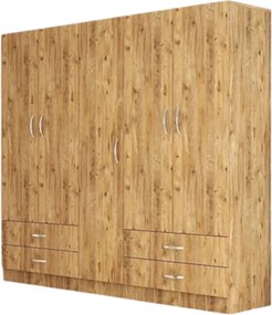 Dressing GRD0702, stejar, PAL melaminat, cu 5 usi si 4 sertare, 200x47