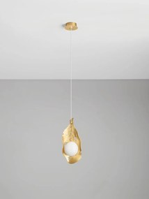 Lustra, Pendul LED otel auriu si sticla MALORY