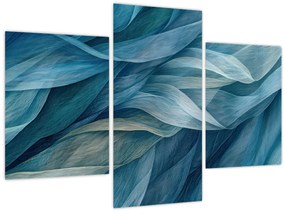 Tablou - Undele albastre și albe (90x60 cm)