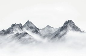 Fototapet - Munți alb-negru (147x102 cm)