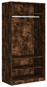 826614 vidaXL Șifonier, stejar afumat, 100x50x200 cm, lemn prelucrat