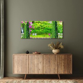 Tablou - Grădina magică cu lebede (120x50 cm)