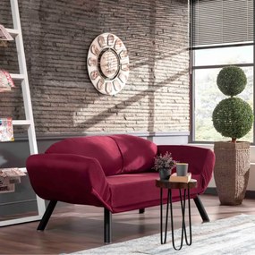 Canapea extensibila 2 locuri living 205X80 cm – stofa &amp; metal, multicolora – Genzo