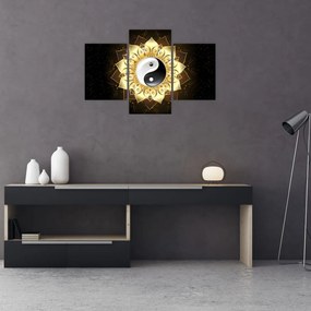 Tablou - Yin-Yan de aur (90x60 cm)