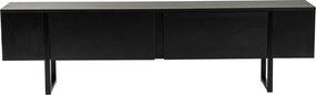 Comoda TV SERENITY, negru, PAL/metal, 180x30x50 cm