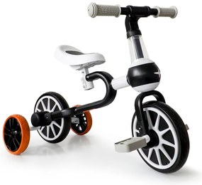 Bicicletă de jogging 4 în 1 cu pedale detașabile și roți laterale negru